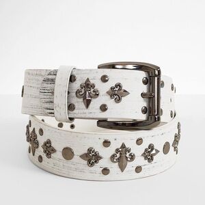 BKE, Size 34, White Studded Belt